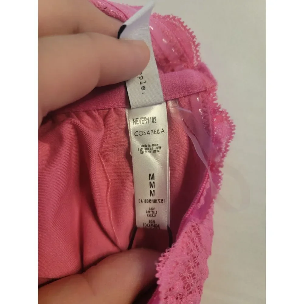 COSABELLA Never Say Never Bandeau Bra‎ Strapless Lace Bra Medium 